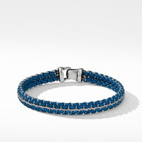 Woven Box Chain Bracelet in Navy