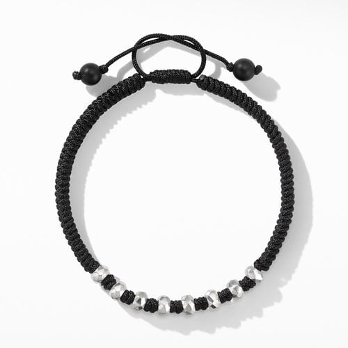 DY Fortune Woven Bracelet in Black with Black Onyx