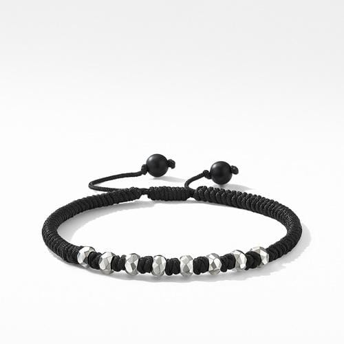 DY Fortune Woven Bracelet in Black with Black Onyx