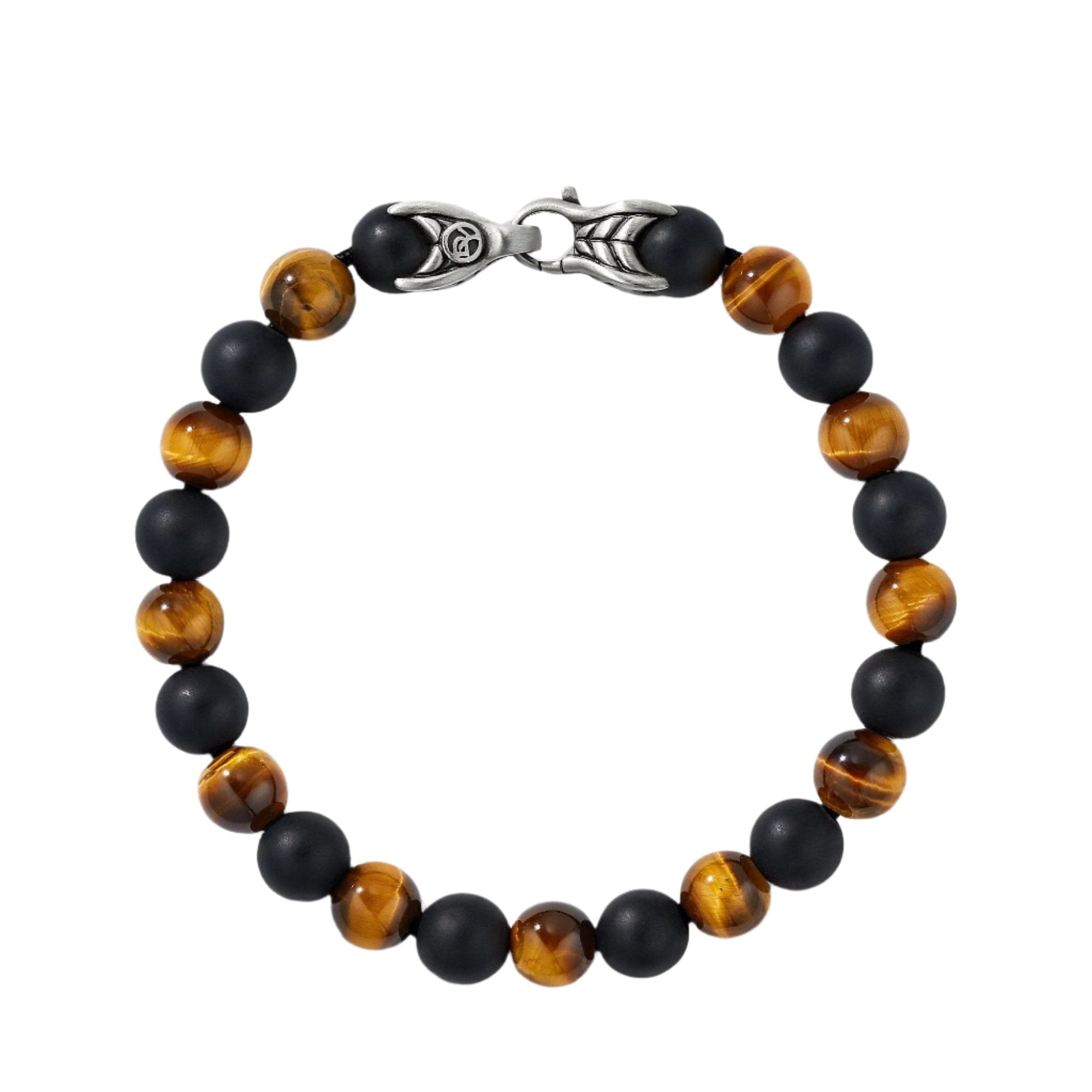 Spiritual Beads Bracelet with Tiger's Eye and Black Onyx