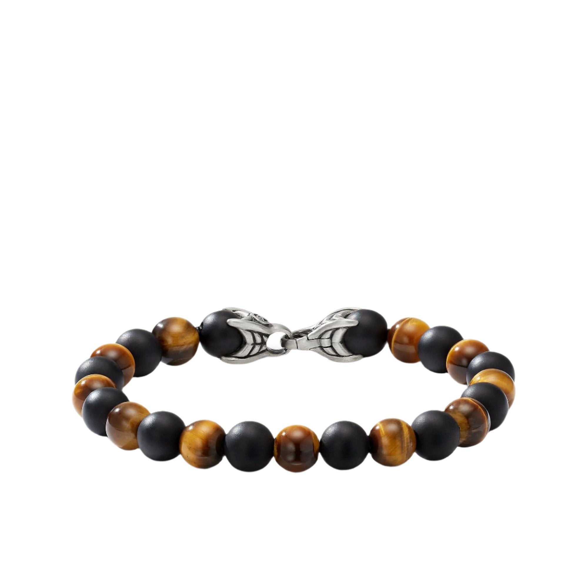 Spiritual Beads Bracelet with Tiger's Eye and Black Onyx