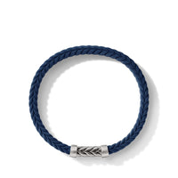 Chevron Blue Rubber Bracelet