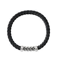 Chevron Black Rubber Link Bracelet