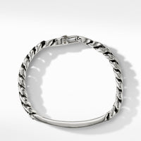 Curb Chain ID Bracelet with Black Onyx