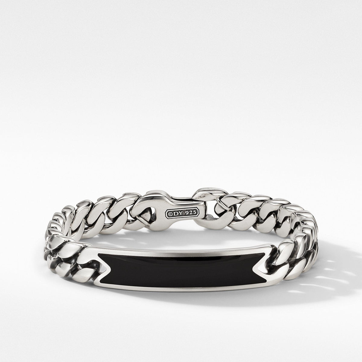 Curb Chain ID Bracelet with Black Onyx