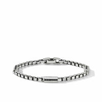 Streamline® Station Box Chain Bracelet with Pavé Black Diamonds