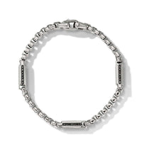 Streamline® Station Box Chain Bracelet with Pavé Black Diamonds