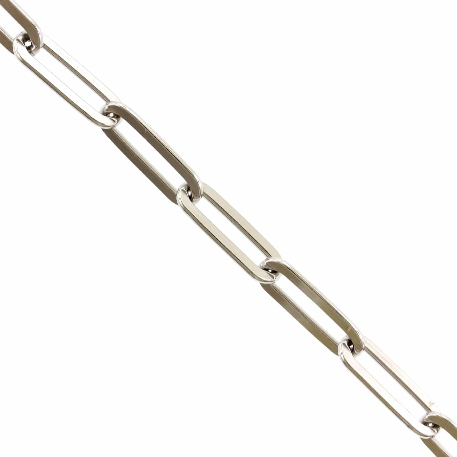 Sterling Silver Flat Paperclip Bracelet