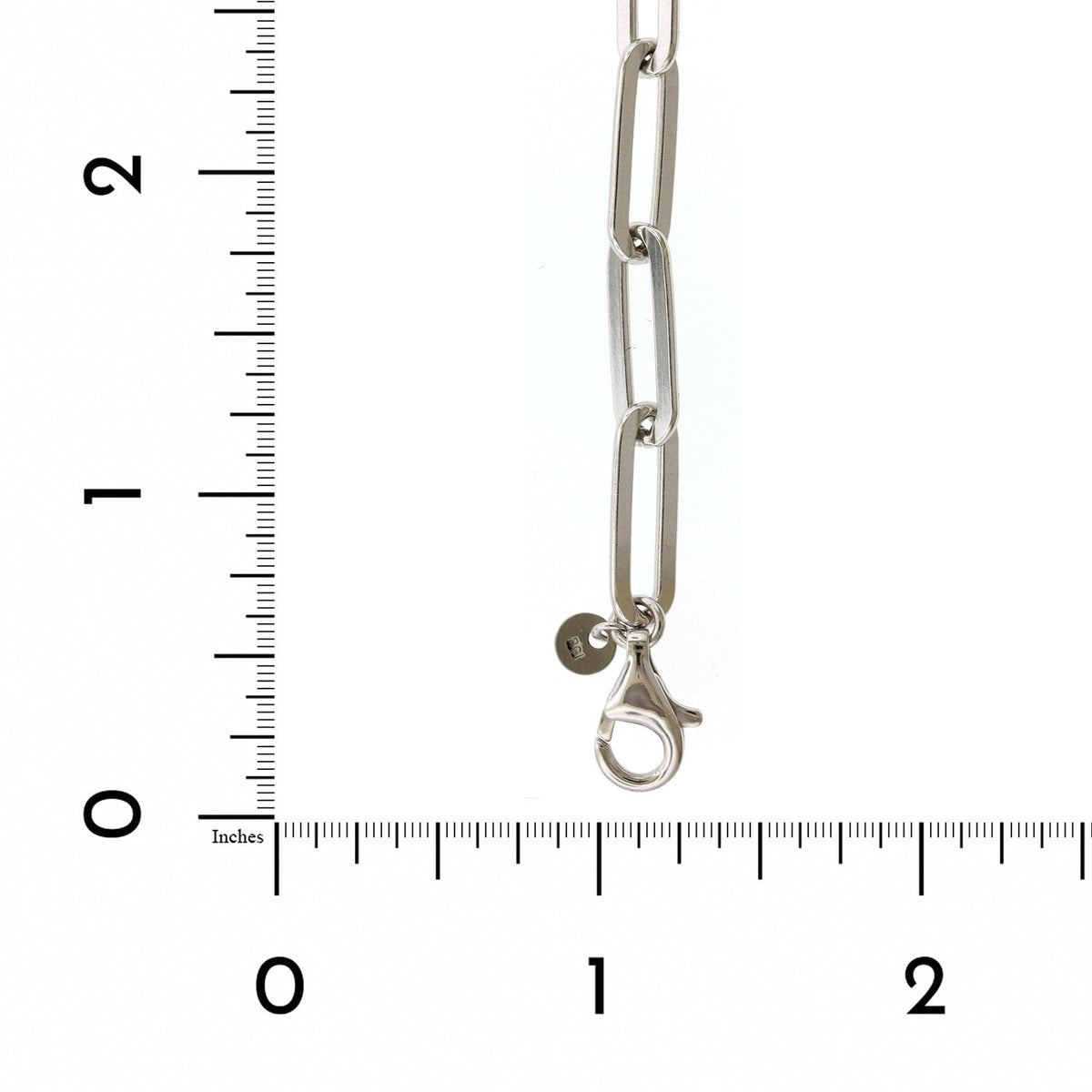 Sterling Silver Flat Paperclip Bracelet