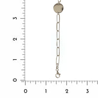 Sterling Silver Disc Flat Paperclip Bracelet