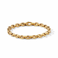 Torqued Faceted Chain Link Bracelet in 18K Yellow Gold, Yellow Gold, Long's Jewelers