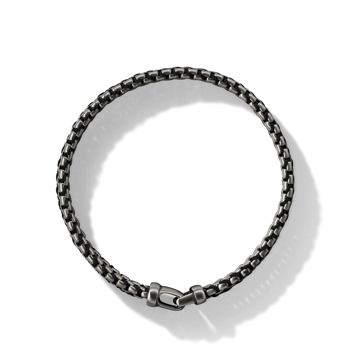 Woven Box Chain Bracelet in Black, Long's Jewelers