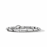 Faceted Link Bracelet in Sterling Silver