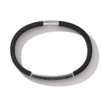 Streamline® ID Black Rubber Bracelet with Pavé Black Diamonds