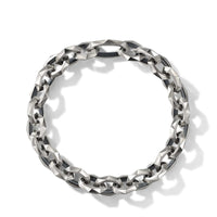 Torqued Faceted Chain Link Bracelet in Sterling Silver
