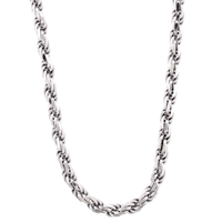 Sterling Silver Diamond Cut Rope Chain