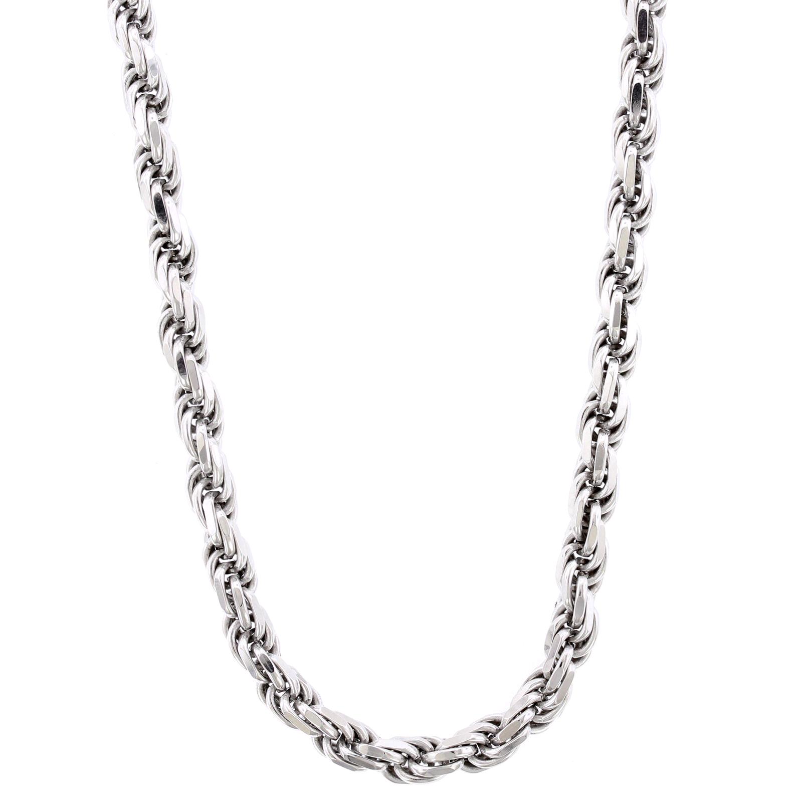Sterling Silver Diamond Cut Rope Chain