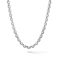 Torqued Faceted Chain Link Necklace, Sterling Silver, Long's Jewelers