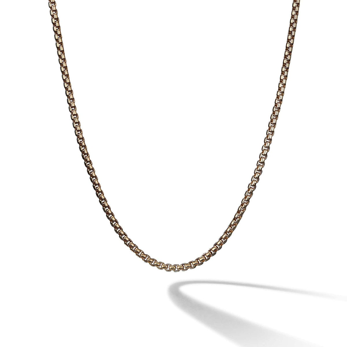 Small Box Chain in 18K Gold, 2.7mm, Long's Jewelers