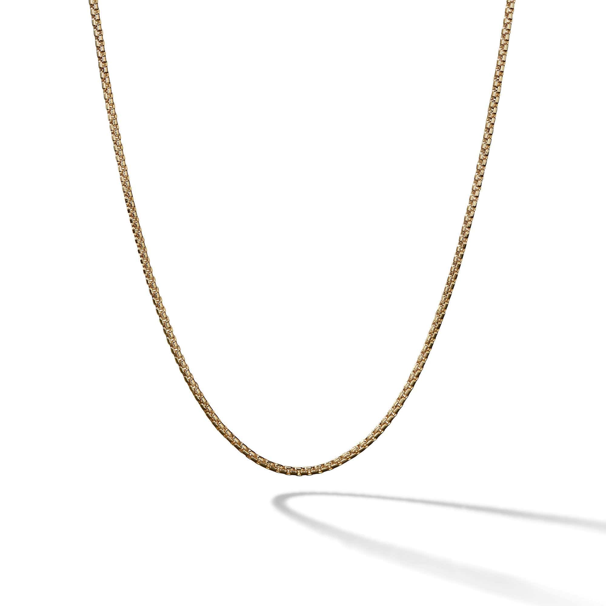 Box Chain Necklace in 18K Gold, 1.7mm, Long's Jewelers