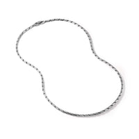 Faceted Link Necklace in Sterling Silver