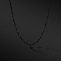 Box Chain Necklace In Stainless Steel And Sterling Silver