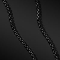 Box Chain Necklace In Stainless Steel And Sterling Silver