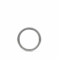 Streamline Three-Row Band Ring with Black Diamonds