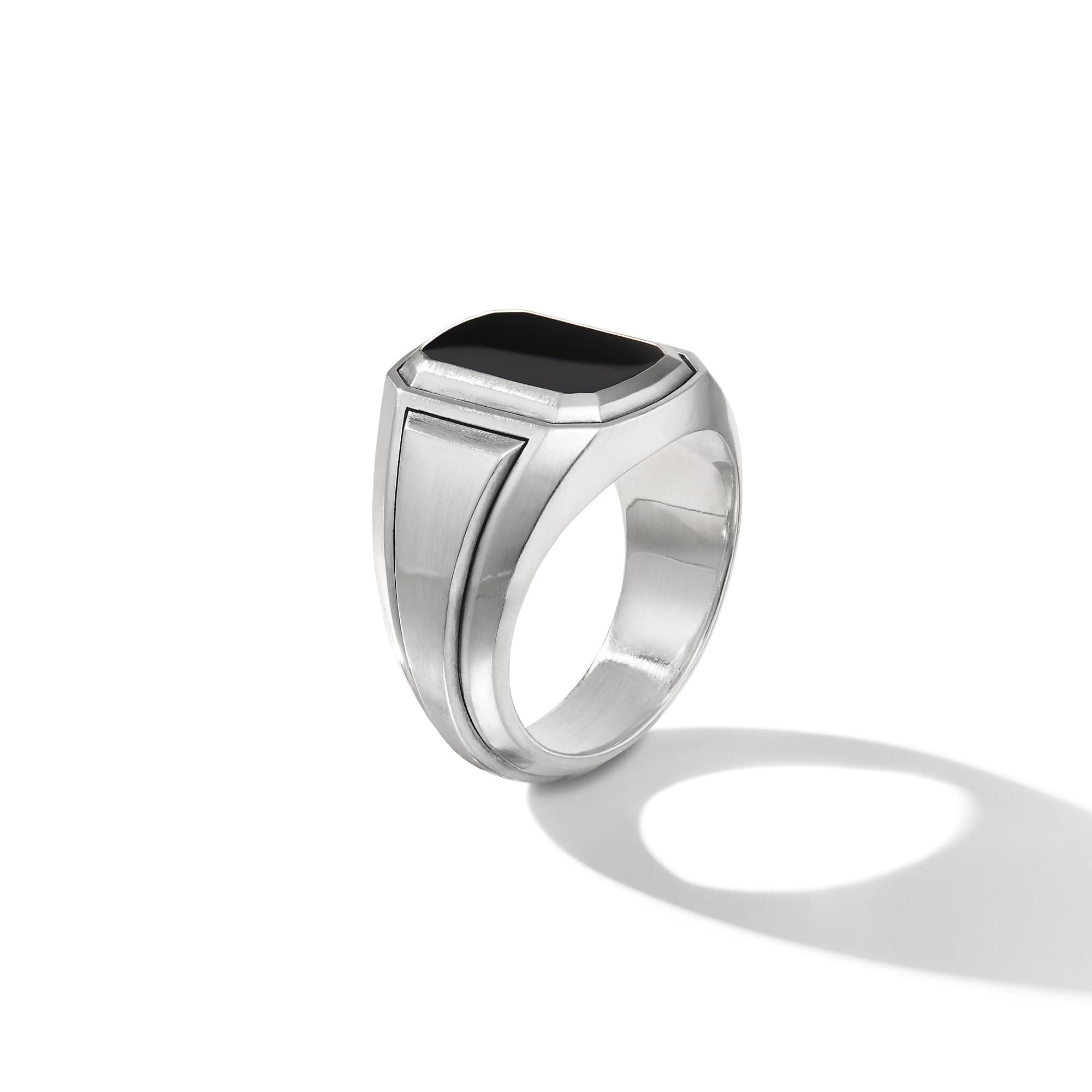 Deco Signet Ring with Black Onyx, Long's Jewelers