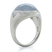 Oscar Heyman Platinum Oval Star Sapphire and Diamond Ring
