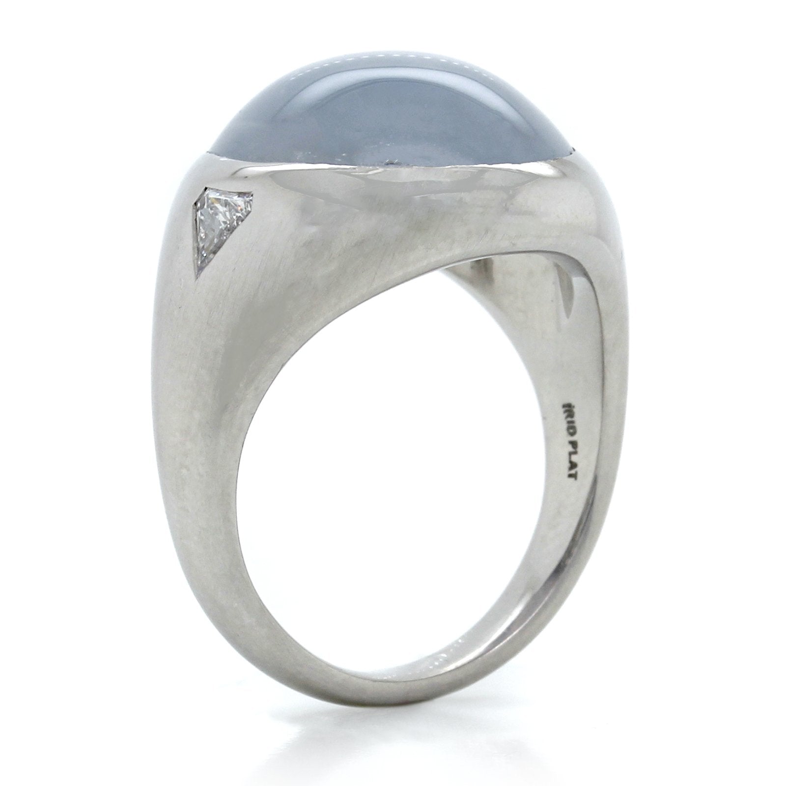 Oscar Heyman Platinum Oval Star Sapphire and Diamond Ring