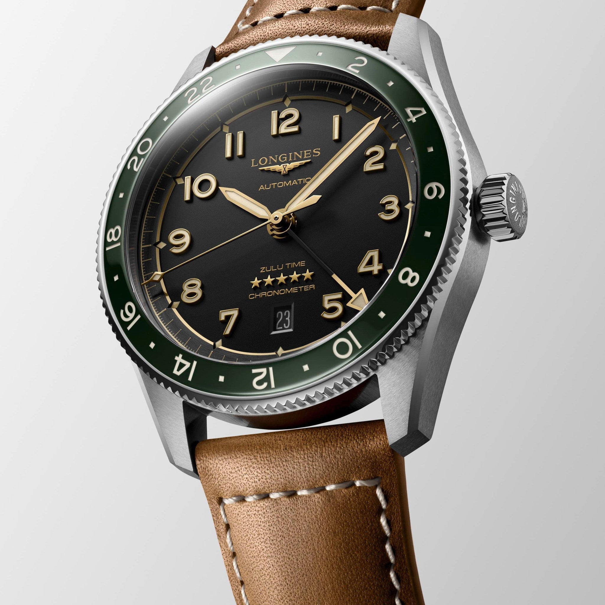 Longines Spirit Zulu Time 42mm GMT Chronometer L3.812.4.63.2