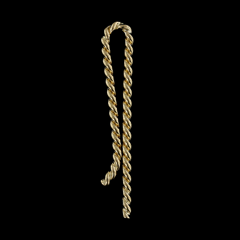 14K Yellow Gold Rope Tie Bar
