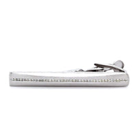 Sterling Silver Tie Bar with Diamonds
