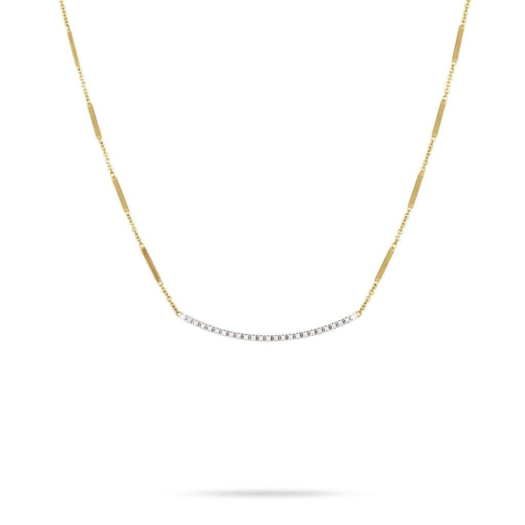 Goa 18K Yellow Gold & Pave Diamond Bar Necklace