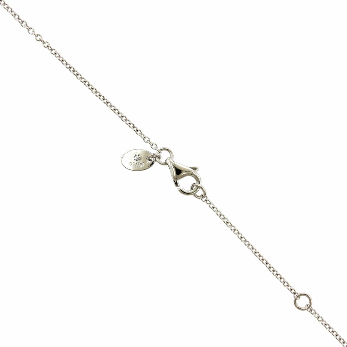 18K White Gold Diamond Heart Necklace