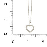 18K White Gold Diamond Heart Necklace