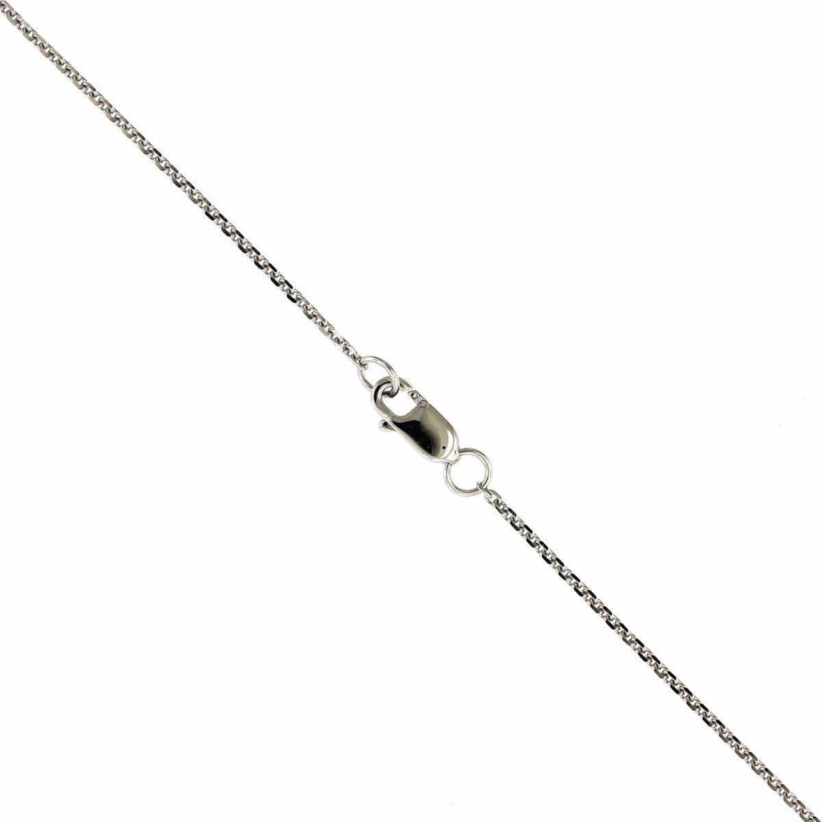 14K White Gold Multi Diamond Shape Heart Necklace