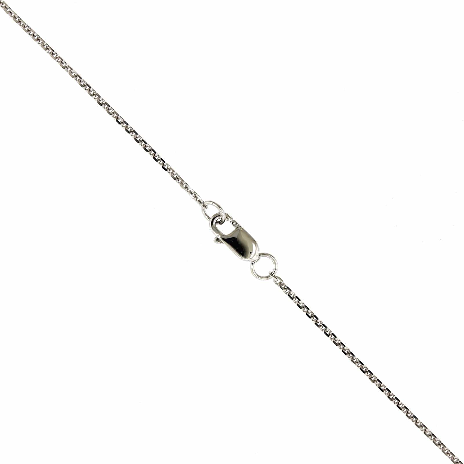 14K White Gold Multi Diamond Shape Heart Necklace