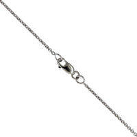 18K White Gold Heart Diamond Cluster Necklace