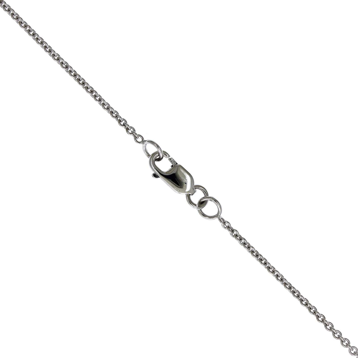 18K White Gold Heart Diamond Cluster Necklace