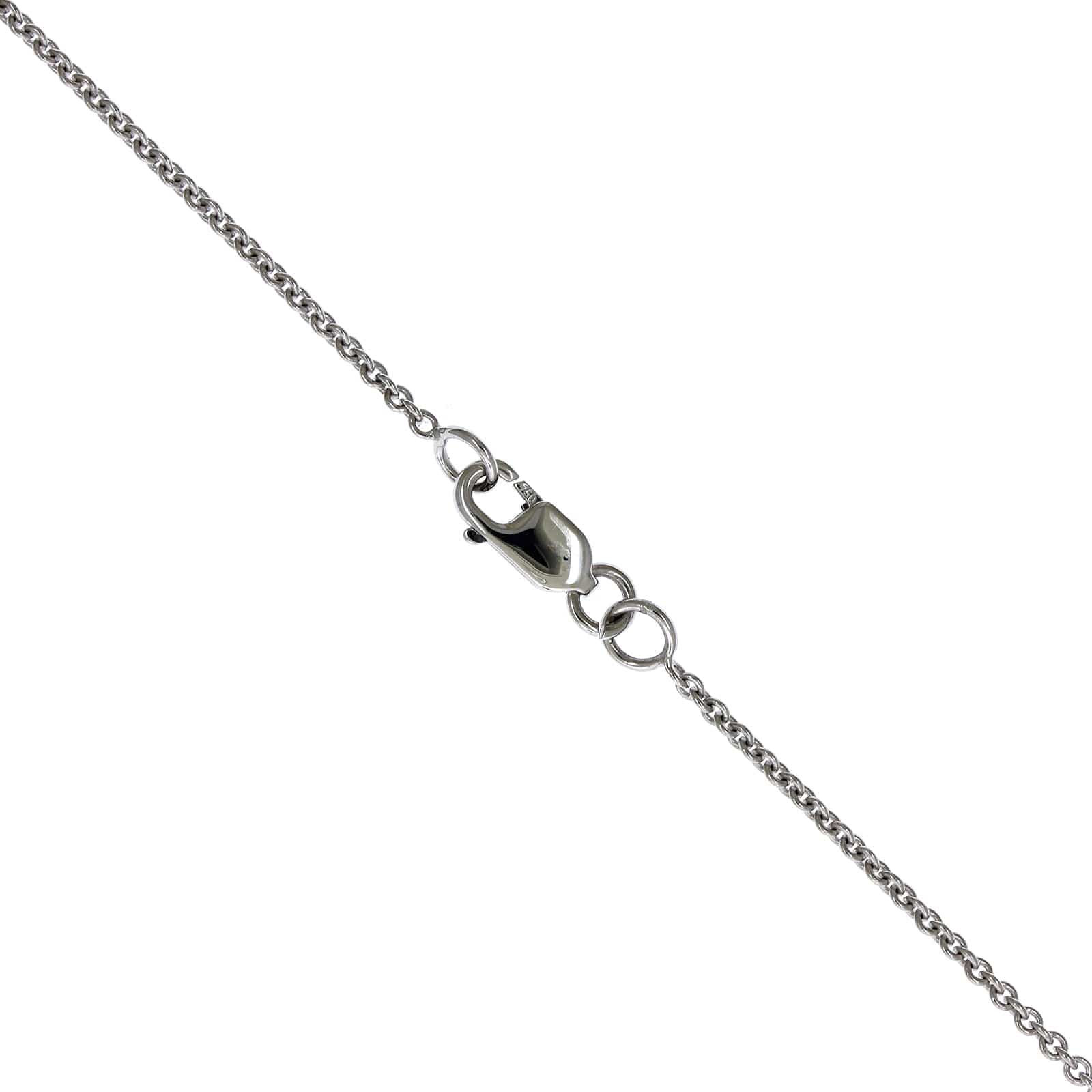18K White Gold Heart Diamond Cluster Necklace
