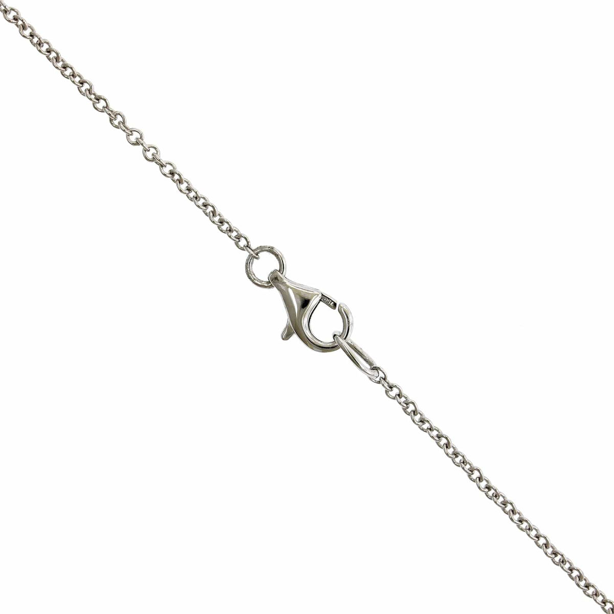 18K White Gold Heart Cluster Diamond Necklace