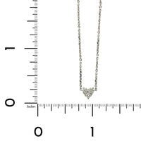 14K White Gold Cluster Diamond Heart Pendant, 14k white gold, Long's Jewelers