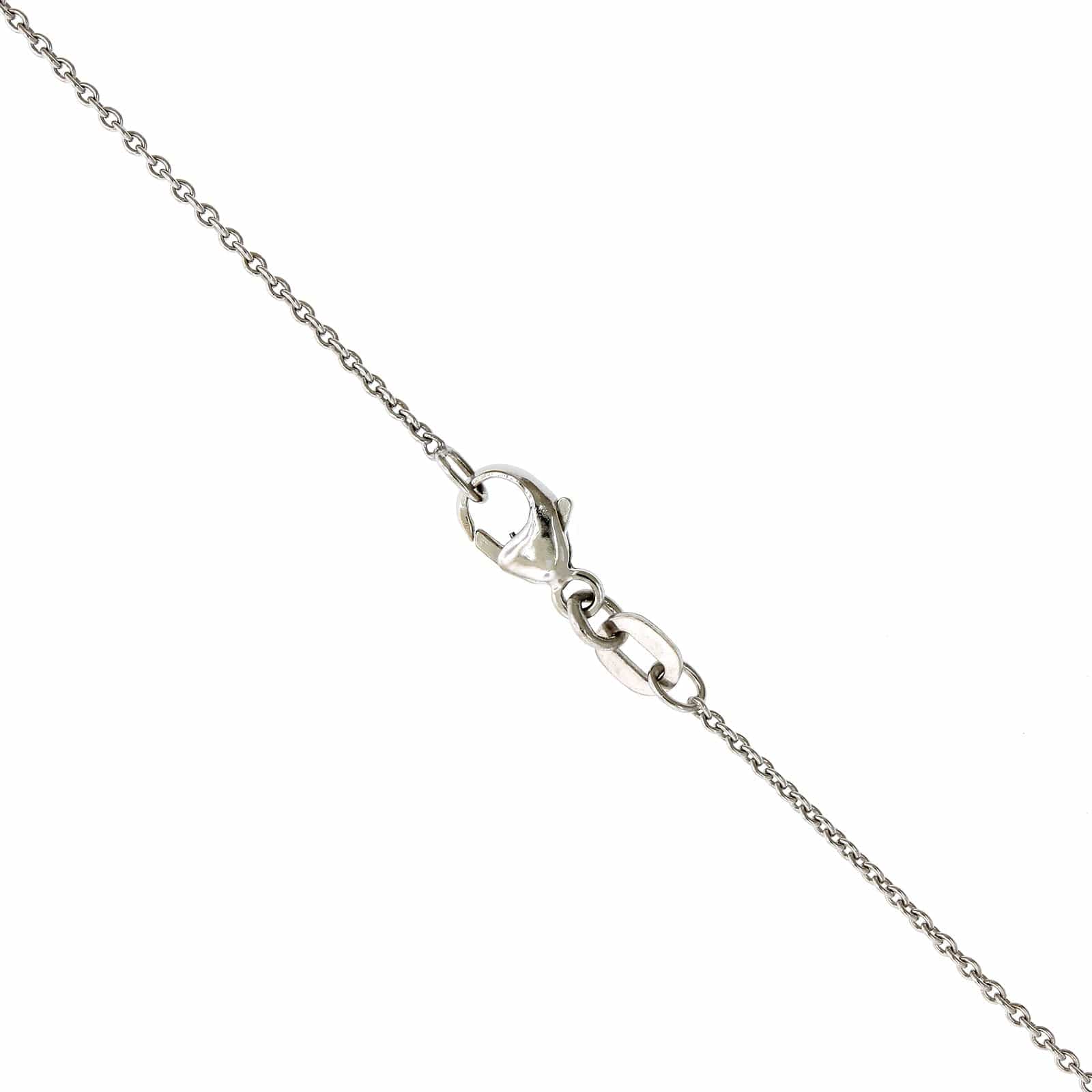 18K White Gold Diamond Heart Necklace, 18k white gold, Long's Jewelers