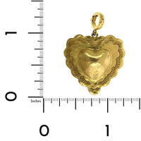 18K Yellow Gold Native American Heart Charm, 18k yellow gold, Long's Jewelers