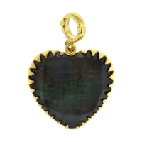 Christina Alexiou 14K Yellow Gold Labradorite Heart Charm