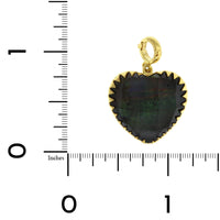 Christina Alexiou 14K Yellow Gold Labradorite Heart Charm