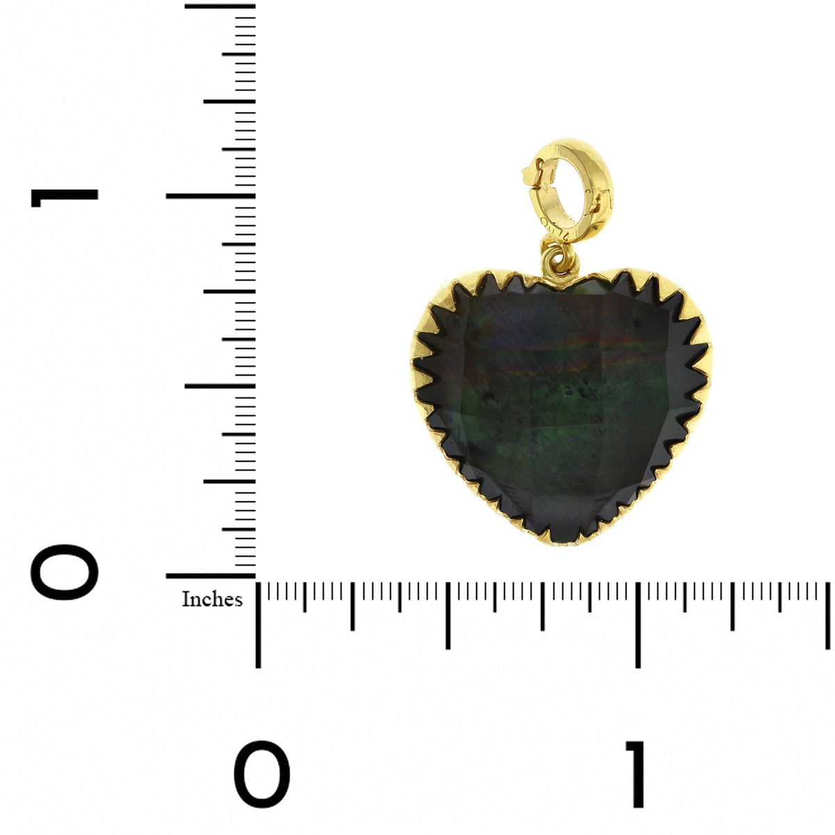 Christina Alexiou 14K Yellow Gold Labradorite Heart Charm