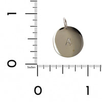 14K White Gold "A" Round Disc